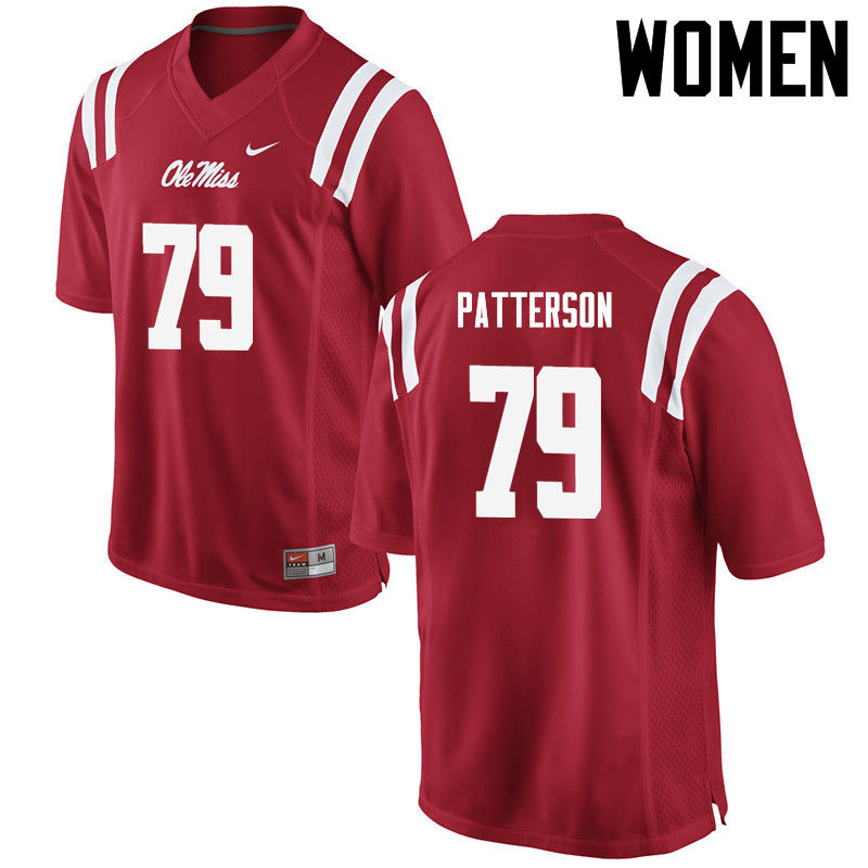 Women Ole Miss Rebels #79 Javon Patterson College Football Jerseys-Red